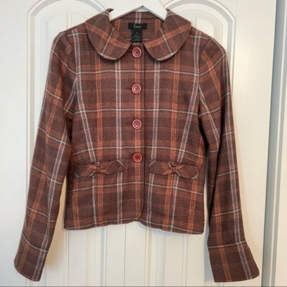 Nordstrom Jackets & Blazers - Nordstrom Frenchi Plaid Button Jacket Blazer Size Small